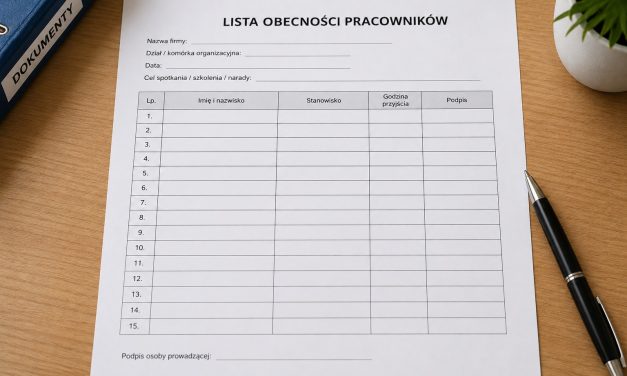 Lista obecności. Wzór z omówieniem oraz zasady prowadzenia zgodne z RODO